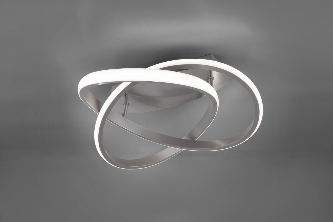 Plafoniera Course, RL, 45x18.8 cm, 18W, 1x SMD LED, metal, nichel - imagine 3